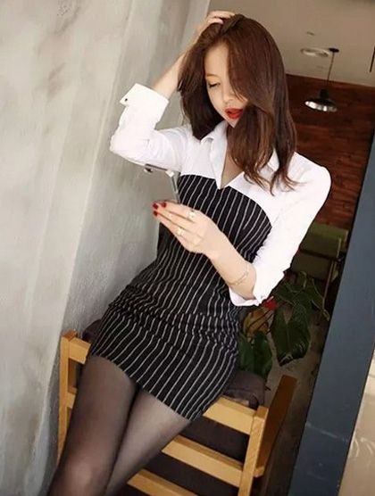 秋天江南女生美搭 长袖连衣裙正当时